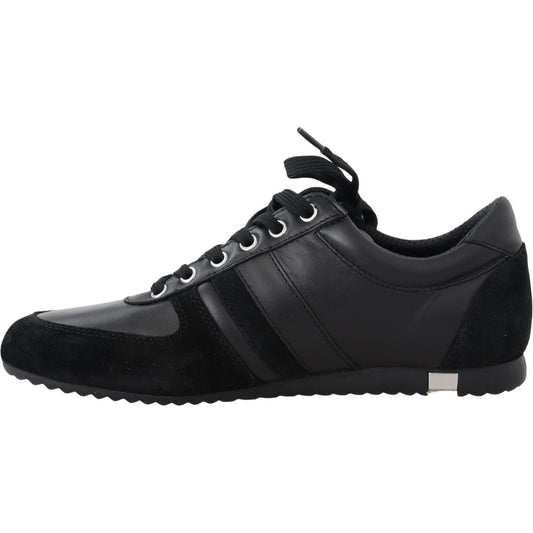 Dolce & Gabbana Elegant Black Leather Sport Sneakers Dolce & Gabbana Dark Slate Gray