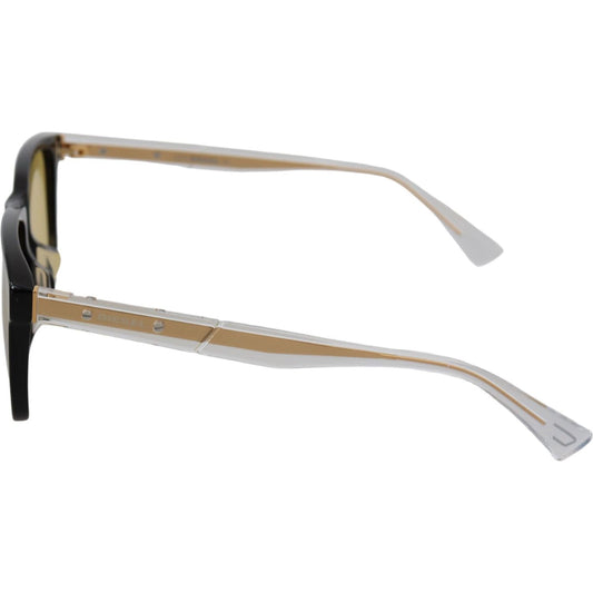 Diesel Chic Black Acetate Sunglasses with Yellow Lenses Diesel Gray