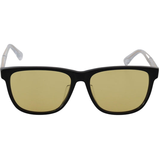 Diesel Chic Black Acetate Sunglasses with Yellow Lenses Diesel Dark Khaki