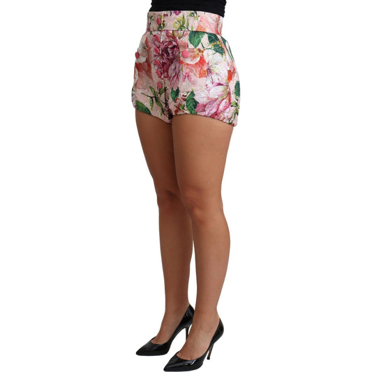 Dolce & Gabbana Chic Pink Floral High-Waist Hot Pants Dolce & Gabbana Sienna