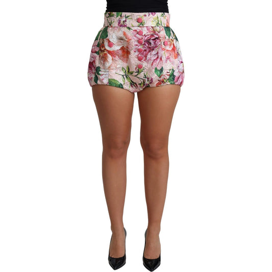 Dolce & Gabbana Chic Pink Floral High-Waist Hot Pants Dolce & Gabbana Sienna