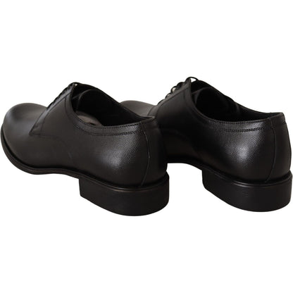 Dolce & Gabbana Black Leather Lace Up Mens Formal Derby Shoes