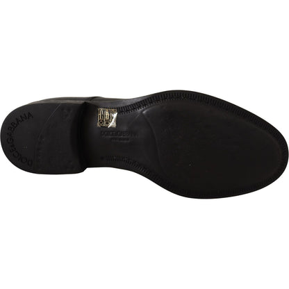 Dolce & Gabbana Black Leather Lace Up Mens Formal Derby Shoes