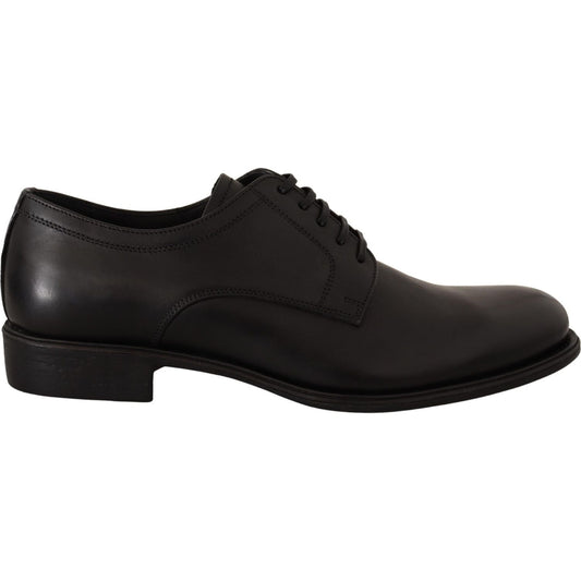 Dolce & Gabbana Elegant Black Derby Formal Shoes Dress Shoes Dolce & Gabbana Black