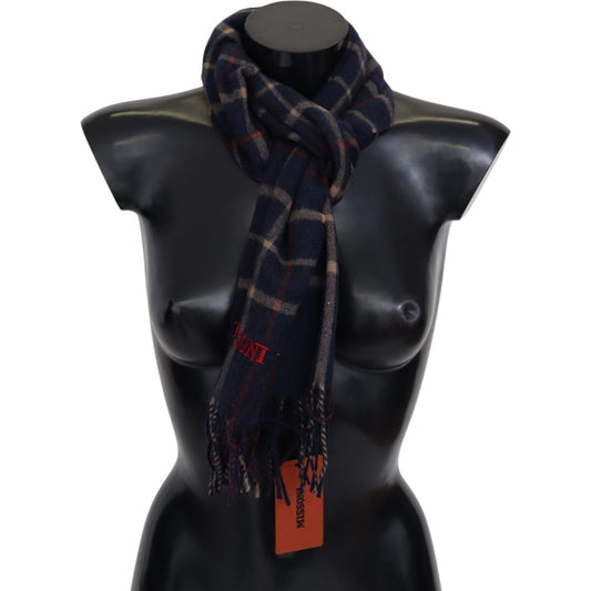 Missoni Chic Unisex Camel Hair Designer Scarf Missoni Black