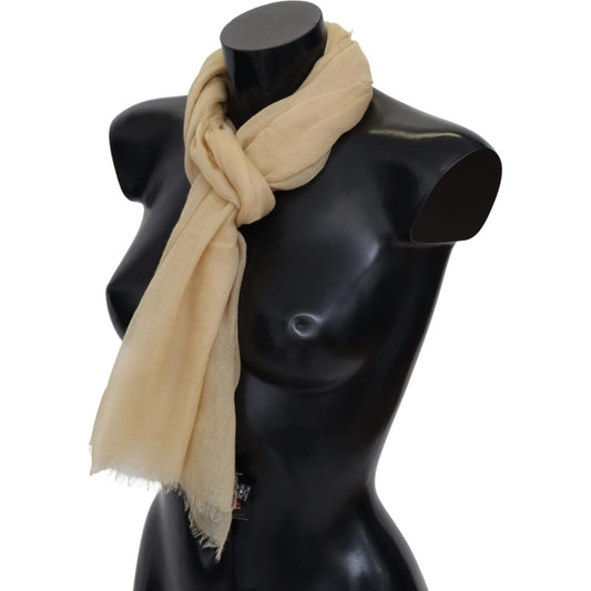 Missoni Elegant Cashmere Scarf in Beige Missoni Rosy Brown