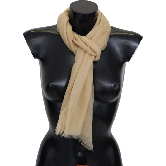 Missoni Elegant Cashmere Scarf in Beige Missoni Rosy Brown