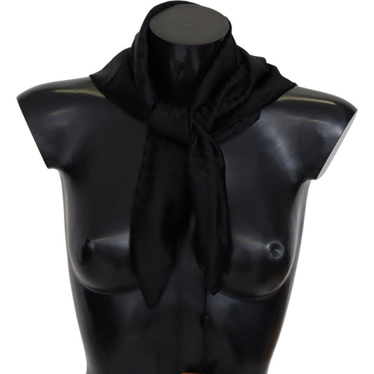 Missoni Elegant Black Wool Scarf with Embroidered Logo Missoni Black