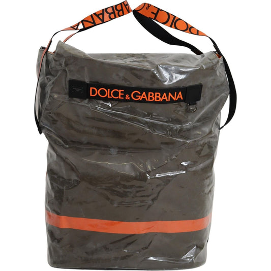 Dolce & Gabbana Sumptuous Green Large Fabric Tote Bag Dolce & Gabbana Dark Slate Gray