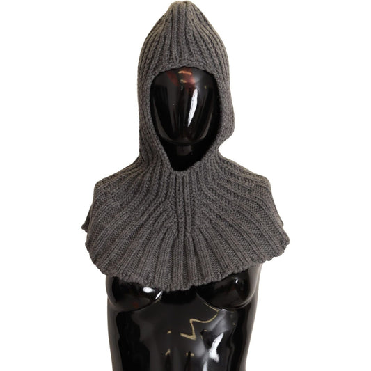 Dolce & Gabbana Elegant Cashmere Hood Scarf in Gray Dolce & Gabbana Dark Slate Gray