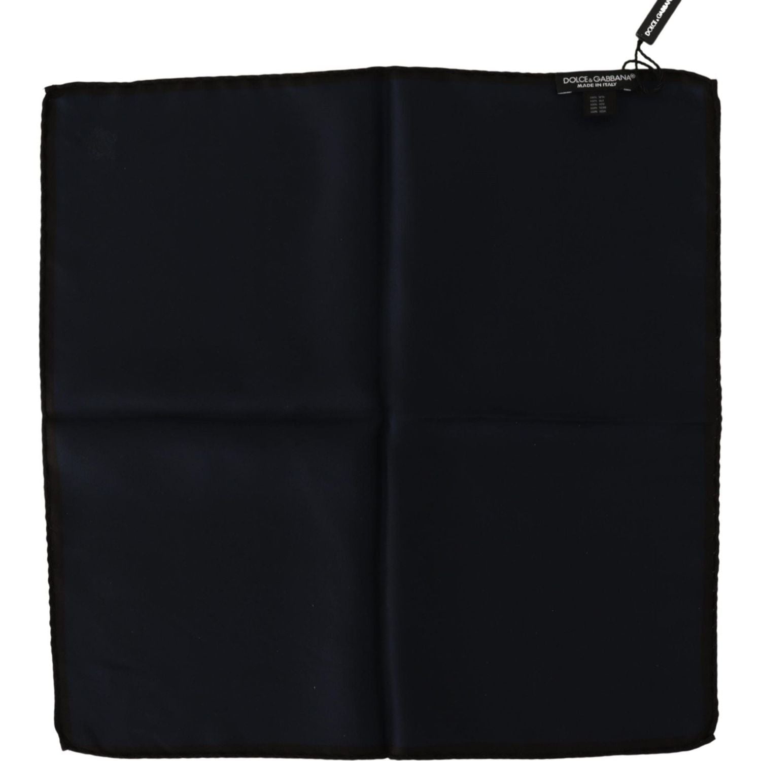 Dolce & Gabbana Black Square Handkerchief 100% Silk Scarf