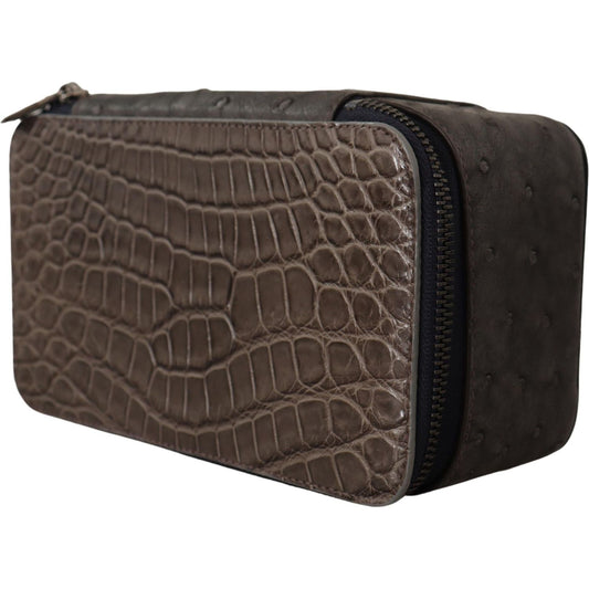 Dolce & Gabbana Exquisite Exotic Skin Vanity Bag Dolce & Gabbana Dark Slate Gray