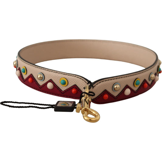 Dolce & Gabbana Elegant Beige Leather Shoulder Bag Strap Handbag Strap Dolce & Gabbana Rosy Brown