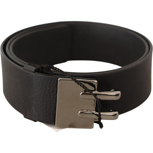 Costume National Elegant Black Leather Fashion Belt WOMAN BELTS Costume National Dark Slate Gray