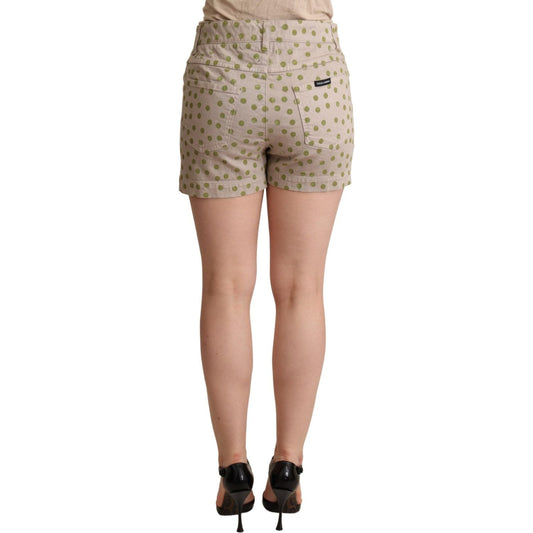 Dolce & Gabbana Chic Polka Dot Cotton Stretch Shorts Shorts Dolce & Gabbana Rosy Brown