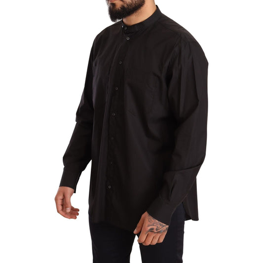 Dolce & Gabbana Black 100% Cotton Formal Dress Top Shirt TSH6420 -38