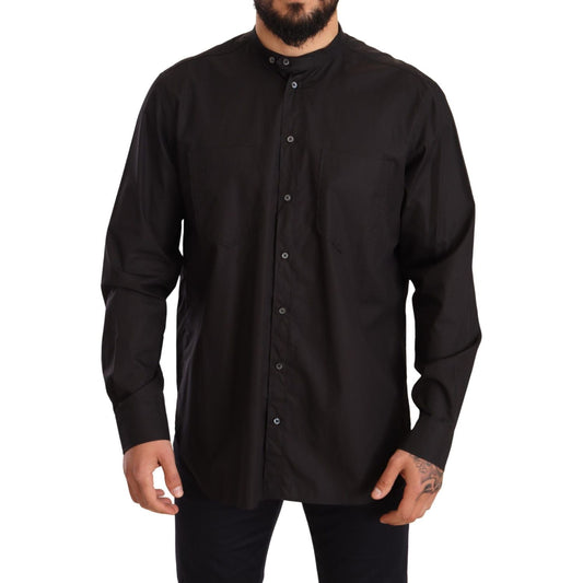 Dolce & Gabbana Black 100% Cotton Formal Dress Top Shirt TSH6420 -38