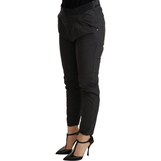 CYCLE Elegant Mid Waist Slim Fit Skinny Pants WOMAN TROUSERS CYCLE Black