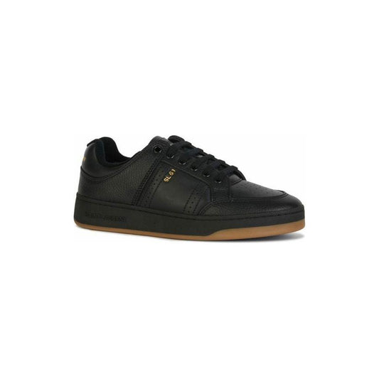 Saint Laurent Elegant Black Low-Top Leather Sneakers MAN SNEAKERS Saint Laurent Dark Slate Gray