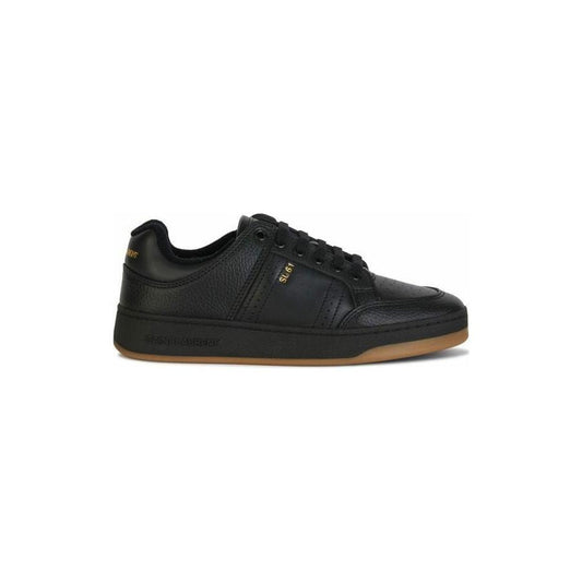 Saint Laurent Elegant Black Low-Top Leather Sneakers MAN SNEAKERS Saint Laurent Dark Slate Gray