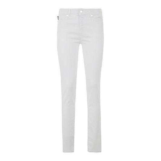Love Moschino White Cotton Women's Jean Love Moschino Light Gray