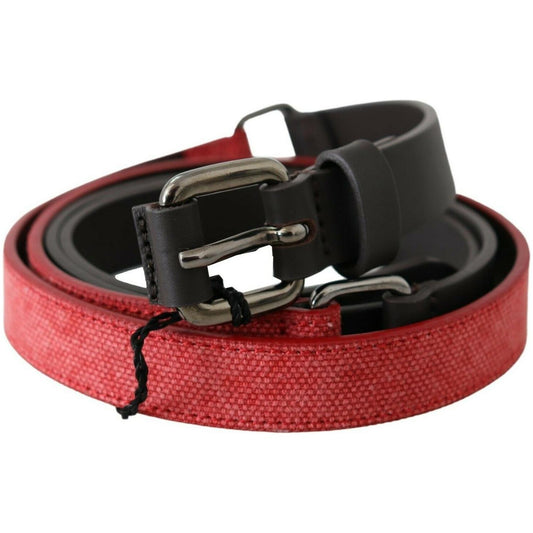 Costume National Elegant Red Brown Leather Fashion Belt WOMAN BELTS Costume National Dark Slate Gray