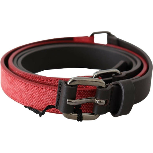 Costume National Elegant Red Brown Leather Fashion Belt WOMAN BELTS Costume National Dark Slate Gray