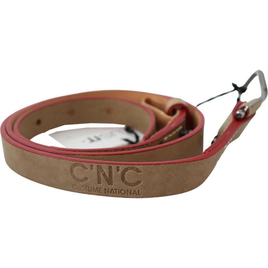 Costume National Beige Leather Fashion Belt WOMAN BELTS Costume National Sienna