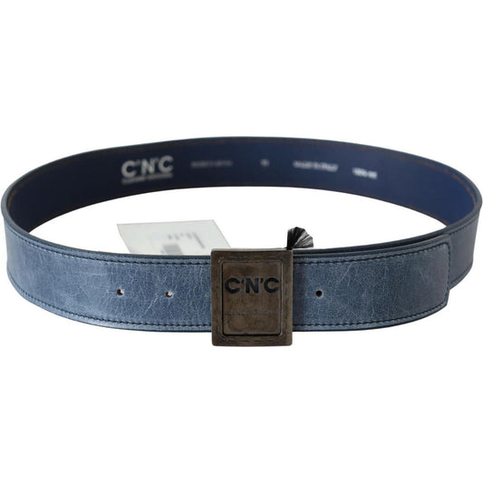 Costume National Elegant Blue Leather Fashion Belt Costume National Dark Slate Gray