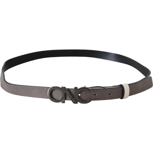 Costume National Elegant White Leather Fashion Belt WOMAN BELTS Costume National Dark Slate Gray