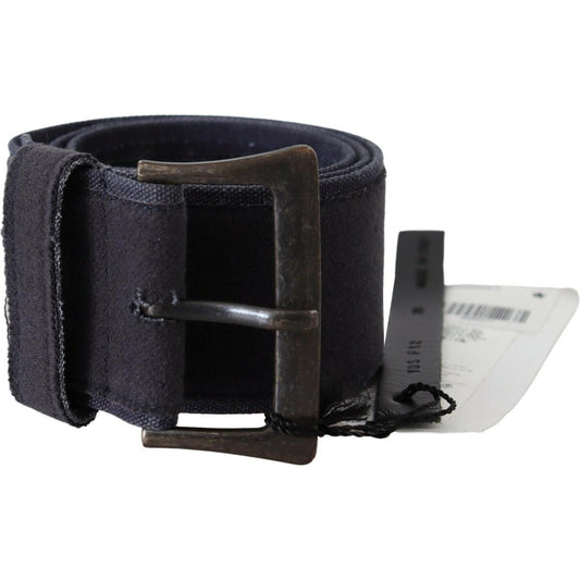 Ermanno Scervino Elegant Navy Blue Leather Waist Belt Ermanno Scervino Dark Slate Gray