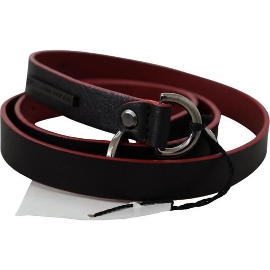 Costume National Elegant Dual-Tone Leather Belt Costume National Black