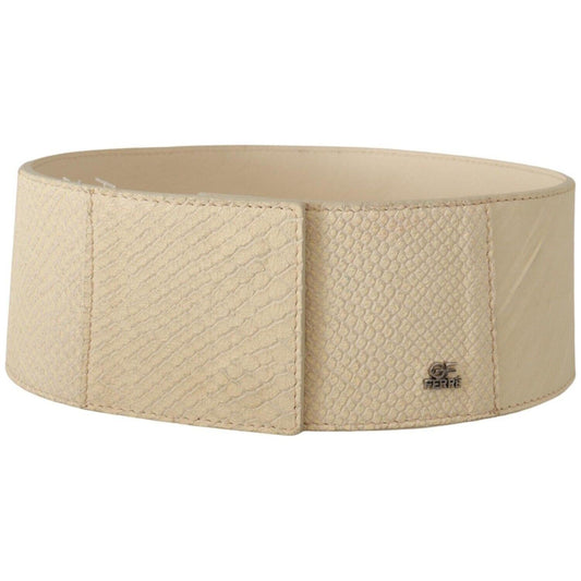 GF Ferre Elegant Off-White Fashion Belt GF Ferre Tan