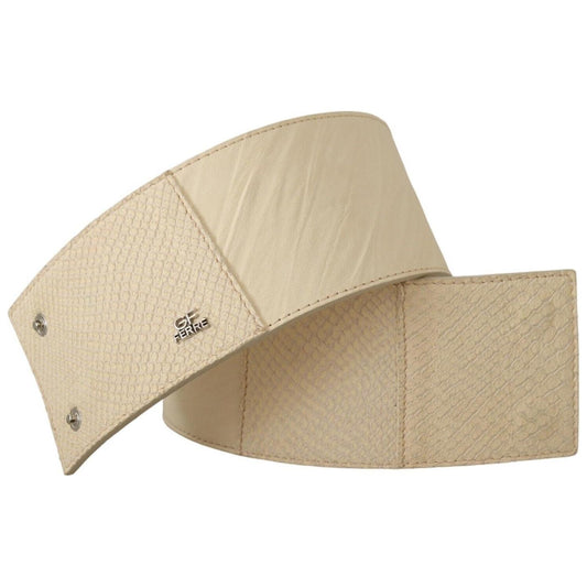 GF Ferre Elegant Off-White Fashion Belt GF Ferre Tan
