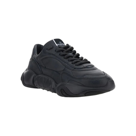 Valentino Elevated Elegance Low-Top Leather Sneakers MAN SNEAKERS Valentino Dark Slate Gray