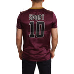 Dolce & Gabbana Purple Sport 10 Embroidery Crewneck T-shirt TSH6570- 46