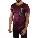 Dolce & Gabbana Purple Sport 10 Embroidery Crewneck T-shirt TSH6570- 46