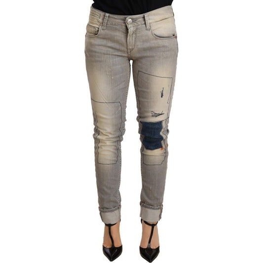 Acht Chic Slim Fit Gray Wash Denim Jeans Jeans & Pants Acht Slate Gray