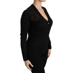 Dolce & Gabbana Black Lace Sweater Cardigan Sweater