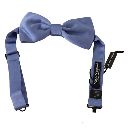 Dolce & Gabbana Elegant Purple Silk Bow Tie Necktie Dolce & Gabbana Slate Gray