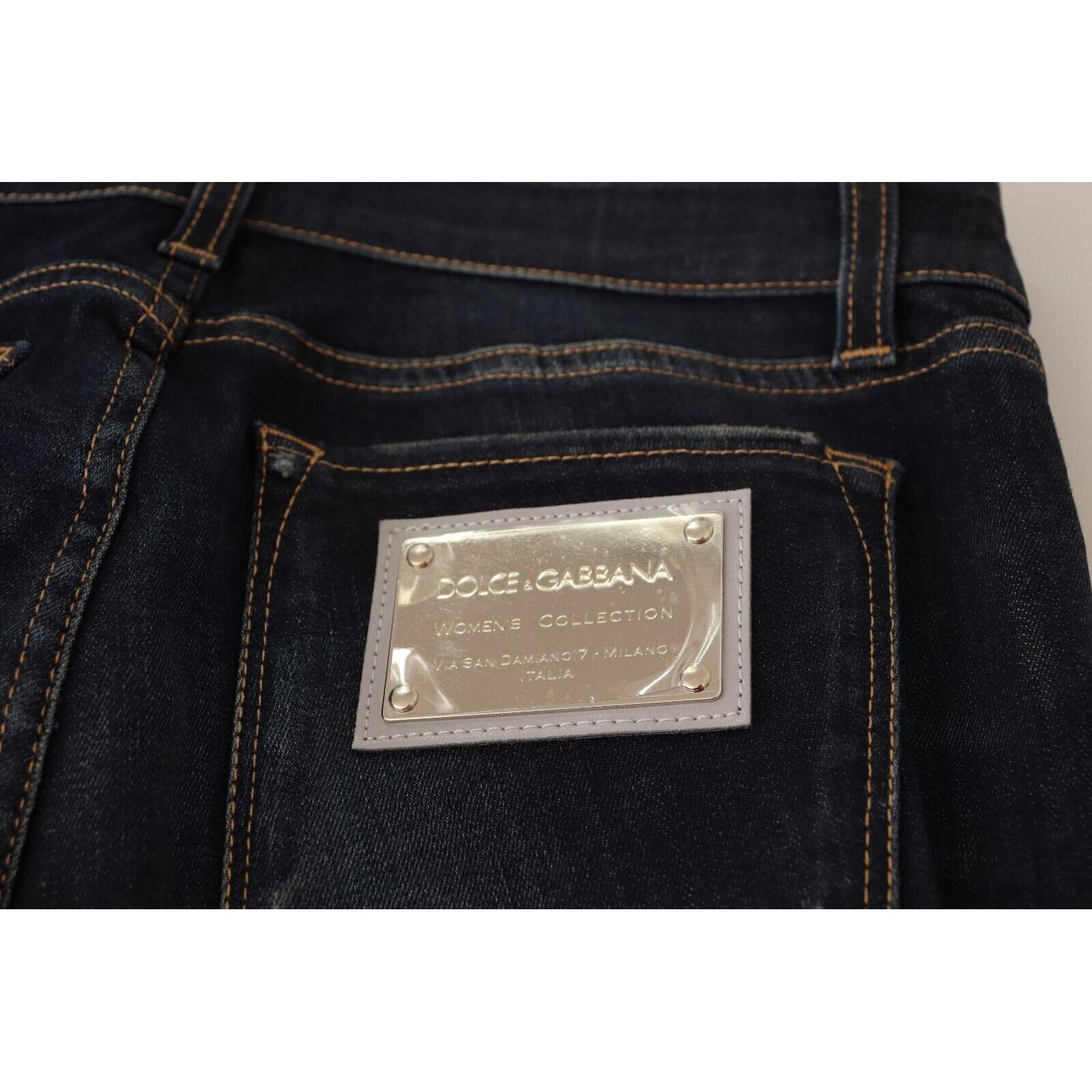 Dolce & Gabbana Blue Wash Slim Skinny Denim Cotton Stretch Jeans
