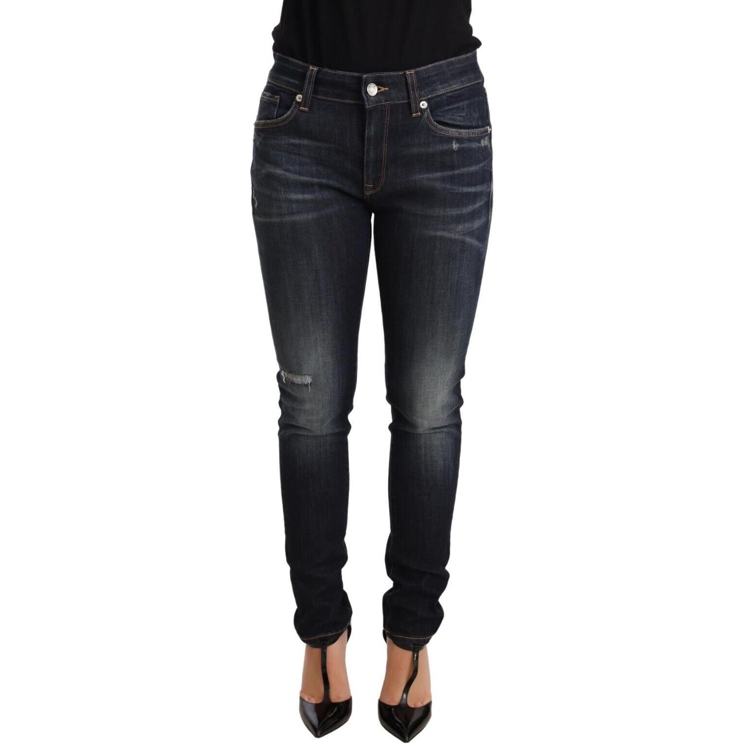 Dolce & Gabbana Blue Wash Slim Skinny Denim Cotton Stretch Jeans