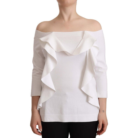 EXTERIOR Chic Off-Shoulder Long Sleeve Blouse WOMAN TOPS AND SHIRTS EXTERIOR Light Gray