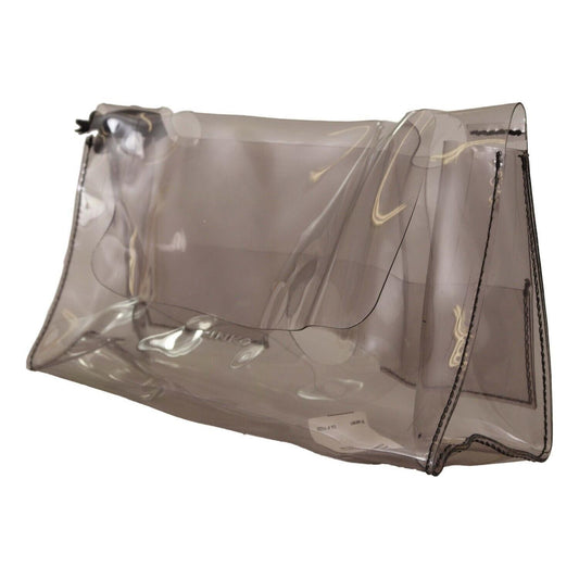 PINKO Chic Transparent Clutch for Evening Elegance Clutch Bag PINKO Slate Gray