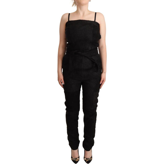 La Maison du Couturier Black Spaghetti Strap Jumpsuit Dress DR28580 - 40