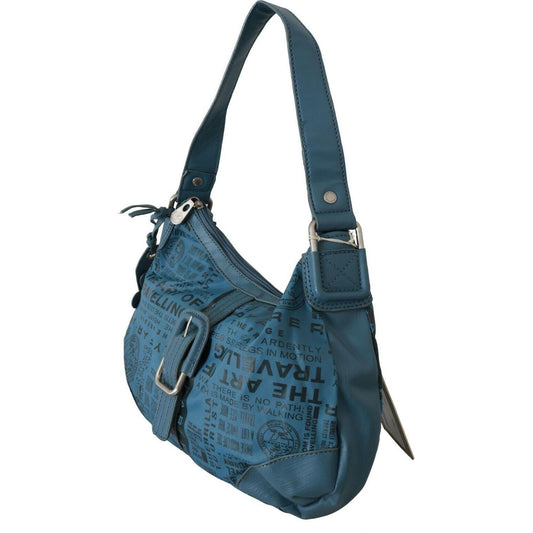 WAYFARER Chic Blue Fabric Shoulder Bag - Perfect for Everyday Elegance WOMAN SHOULDER BAGS WAYFARER Dark Slate Gray