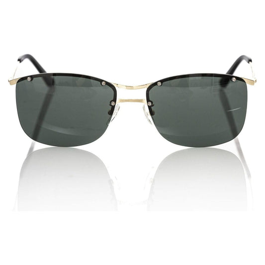 Frankie Morello Black Metallic Fiber Men Sunglass Frankie Morello Lavender