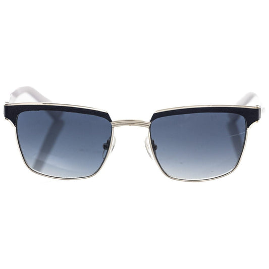 Frankie Morello Black Metallic Men Sunglass Frankie Morello Slate Gray