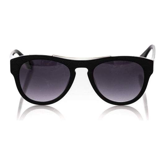 Frankie Morello Black Acetate Men Sunglass Frankie Morello Dark Slate Gray