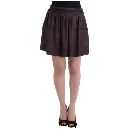 GF Ferre Chic Purple Mini Skirt for Elegant Evenings GF Ferre Rosy Brown